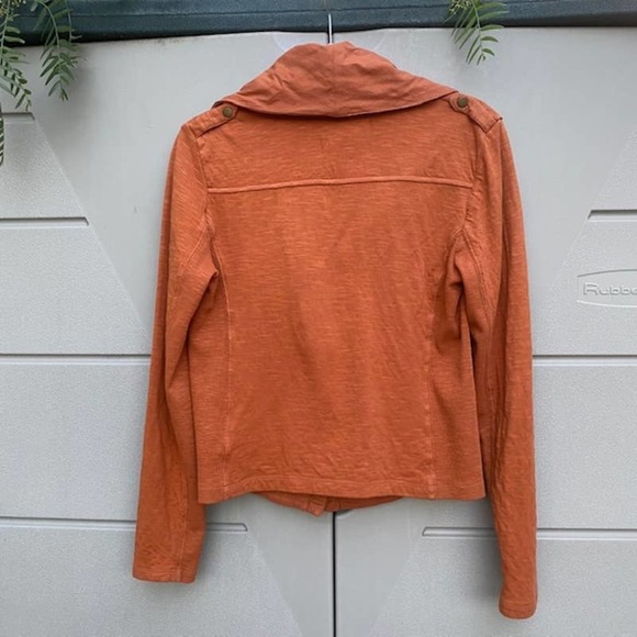 Saturday Sunday Women's Long Sleeve Snap Closure Orange Jacket Size Small - Picture 7 of 7
